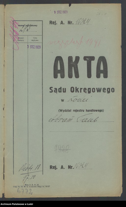 Obraz 2 z jednostki "Abram Taub – sprzedaż manufaktury"