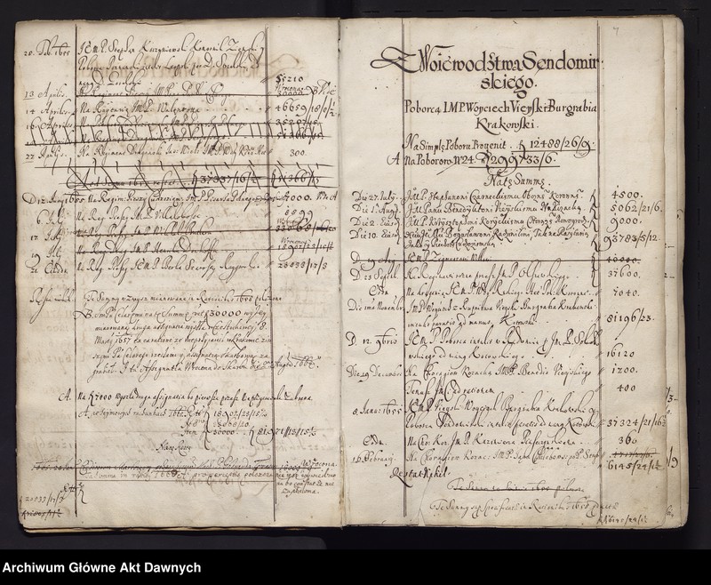 image.from.unit.number "Rejestr różnych dochodów Rzeczypospolitej uchwalonych na sejmie 1654 r."