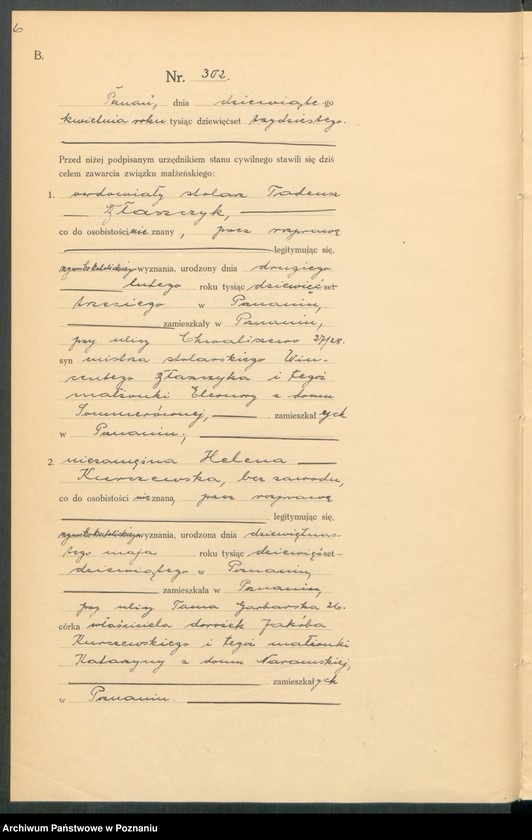 Obraz 8 z jednostki "Księga miejscowa małżeństw tom II [Rejestr główny małżeństw]"