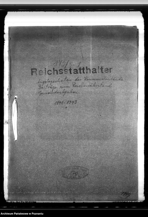 Obraz 4 z jednostki "Angelegenheiten der Kommunalverbände. Beiträge zum Reichsnährstand. Gemeindeabgaben."