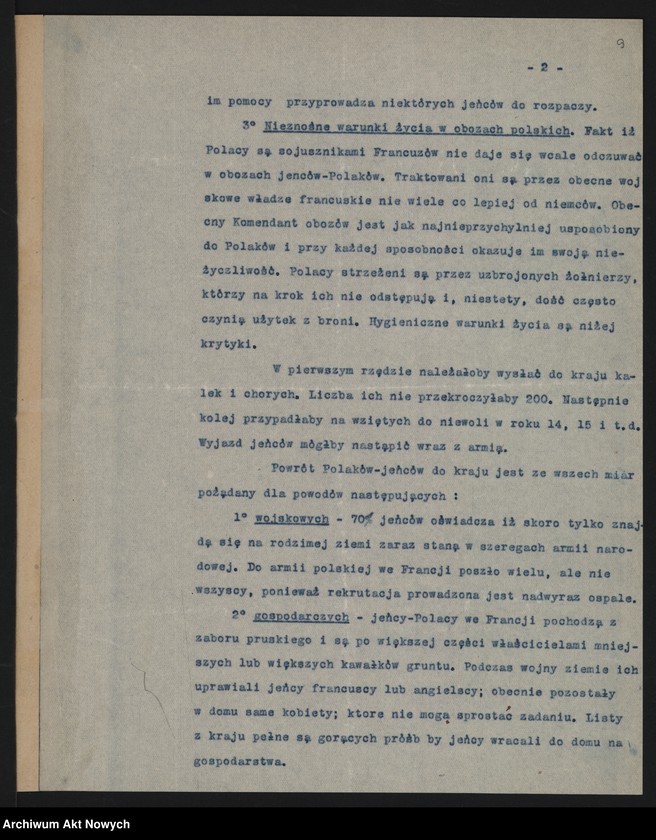 image.from.unit.number "Sprawy repatriacji Polaków, opieki nad Polakami - jeńcami, więźniami i internowanymi zagranicę, m.in. odpis listu W. Grabskiego do G. Clemenceau"