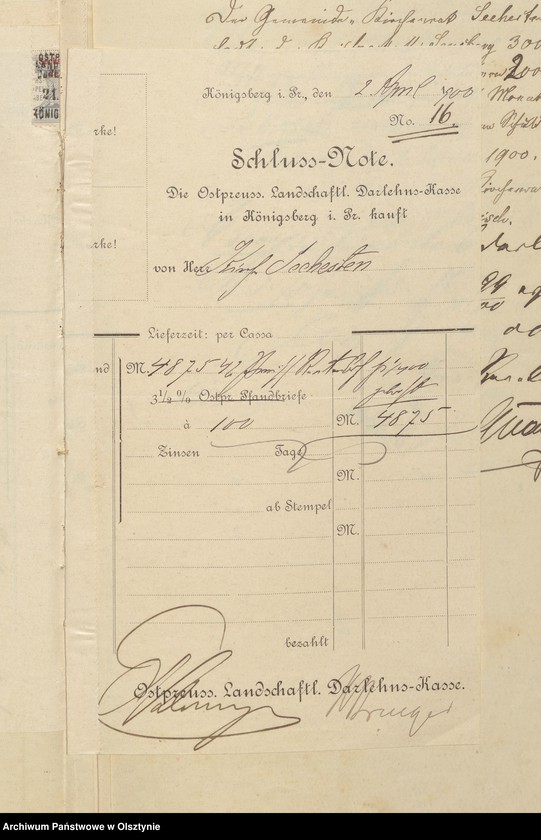 image.from.unit.number "Beläge zur Rechnung der Kirchenkasse Seehesten"