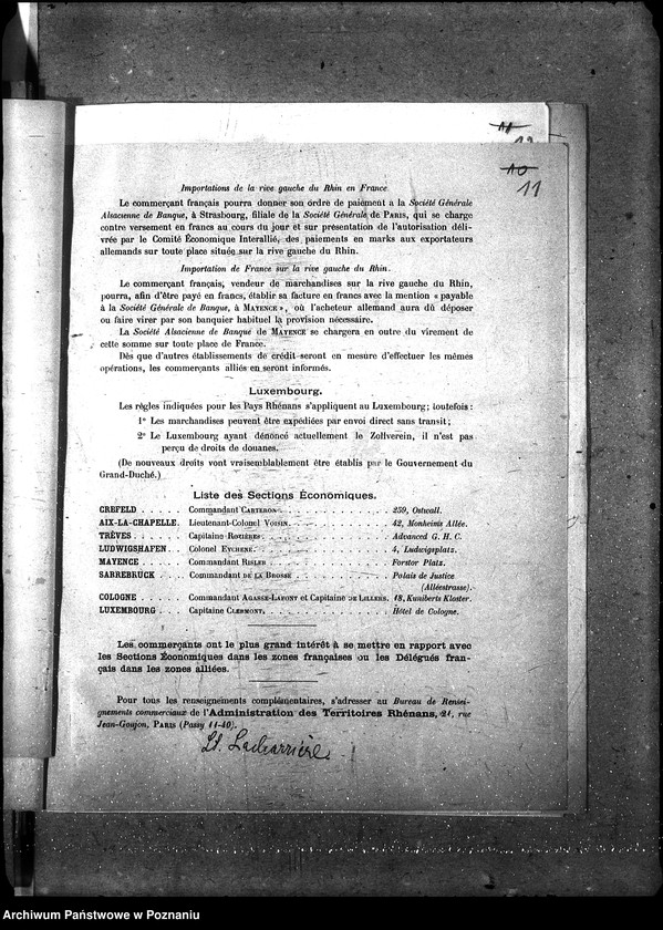 Obraz 15 z jednostki "Territoires Rhenans [korespondencja polskiego przedstawiciela handlowego Derezińskiego]"