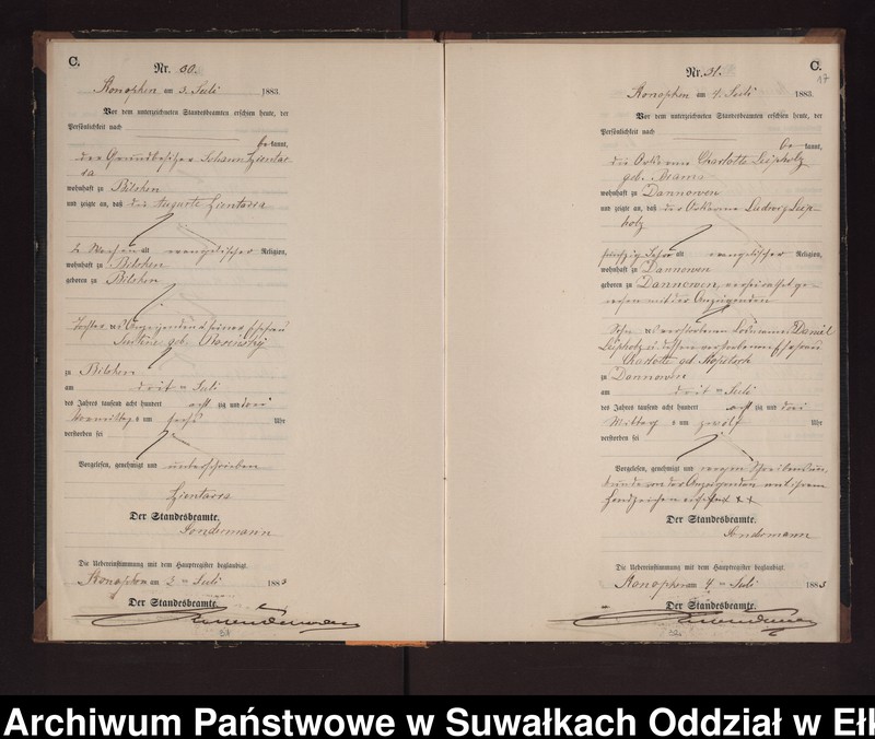 image.from.unit.number "Sterbe-Neben-Register des Preussischen Standes-Amtes Gr. Konopken Kreis Loetzen"
