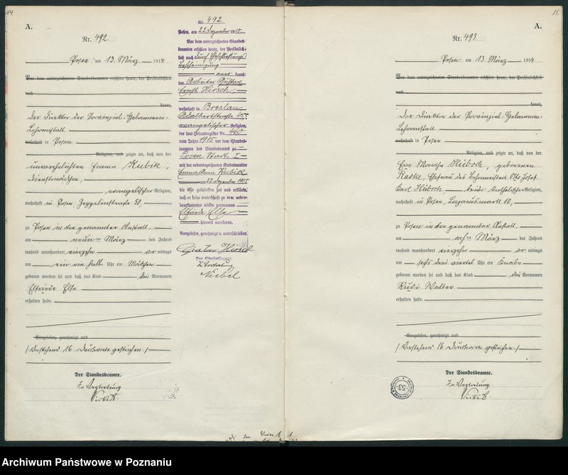 Obraz 10 z jednostki "Księga miejscowa urodzeń tom II [Rejestr główny urodzeń]"