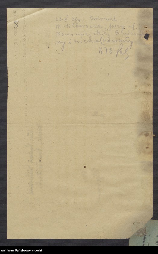 Obraz 10 z jednostki "Nuchem Silberszac- sprzedaż towarów manufakturowych"