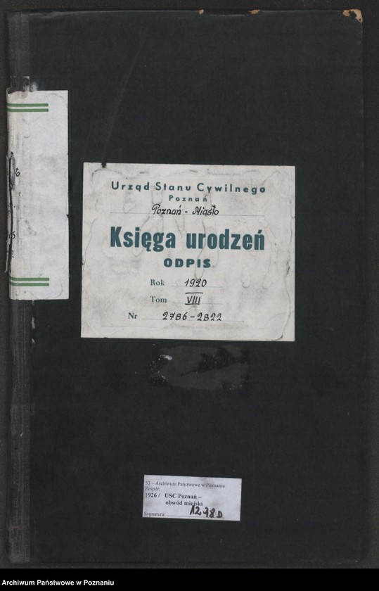 Obraz 2 z jednostki "Księga urodzeń odpis tom VIII [Rejestr poboczny urodzeń]"