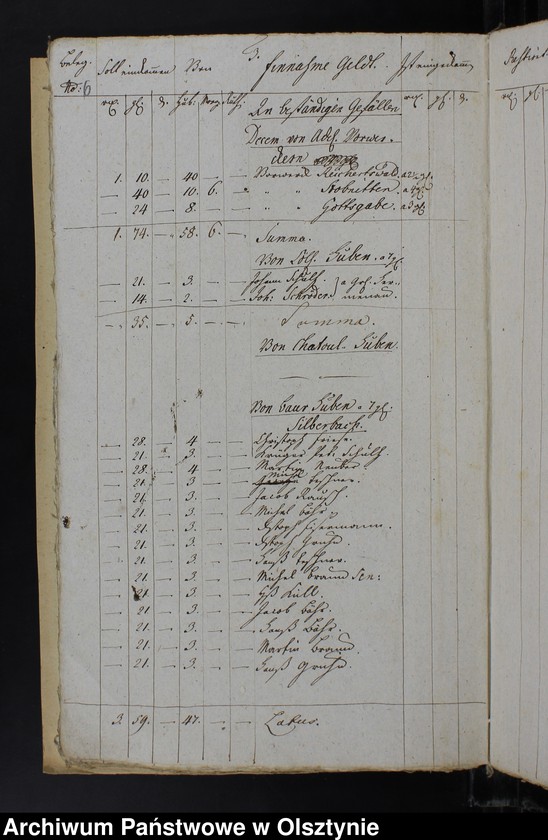 image.from.unit.number "Jahr Kirchen Rechnung der Silberbachschen Kirchen aller Einnahme und Ausgabe wie auch Bau-Rechnung"