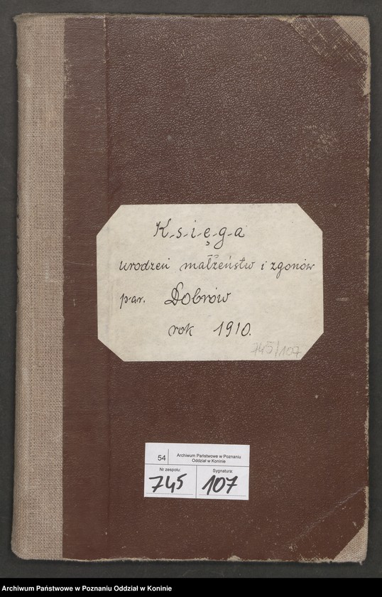 Obraz 2 z jednostki "Księga urodzeń, małżeństw i zgonów [za] rok 1910"