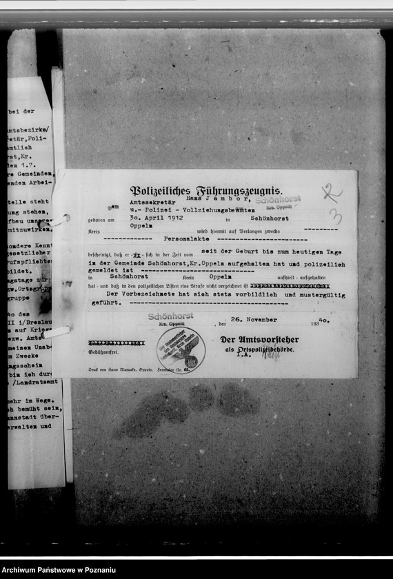 Obraz 7 z jednostki "Jambor, Hans, Bewerbung - um eine Amtskommissarstelle"