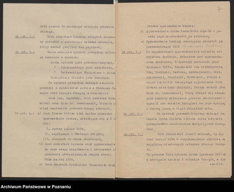 Obraz 12 z jednostki "Koło Pracowników Kolejowych w Poznaniu - sprawozdania i protokoły zebrań."