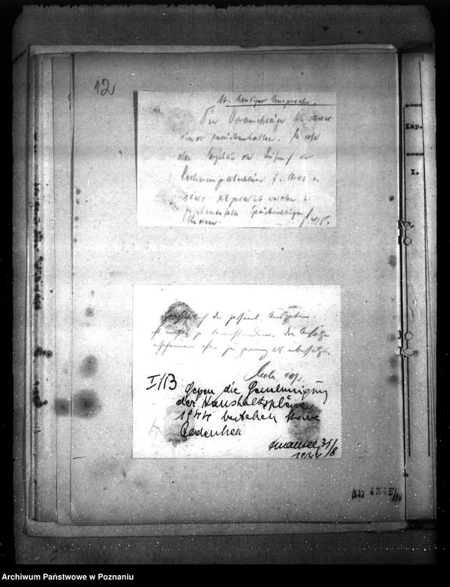 Obraz 18 z jednostki "Haushaltspläne der Posenschen Feuer- und Lebensversicherung"