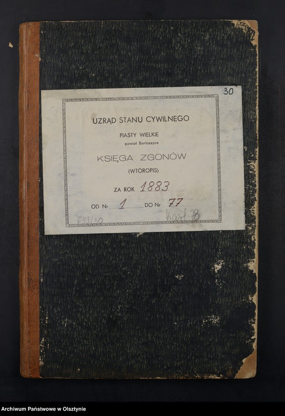 image.from.unit.number "Sterbe-Neben-Register Nr 1 - 77"