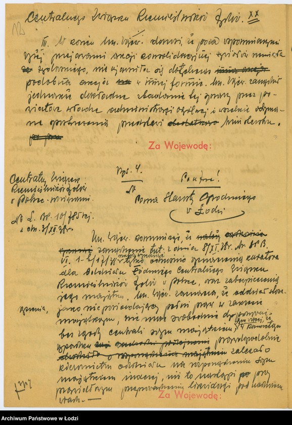 Obraz 15 z jednostki "[Sprawa rozwiązania Centralnego Związku Rzemieślników Żydów w Polsce]"