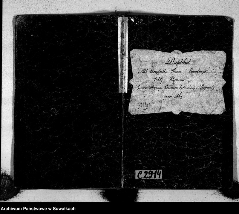 image.from.unit.number "Duplikat Akt Urzędnika Stanu Cywilnego Sekty Filiponów Gminy Wiejsieje Szławaty i Łosewicze i Prepanty z r. 1861"