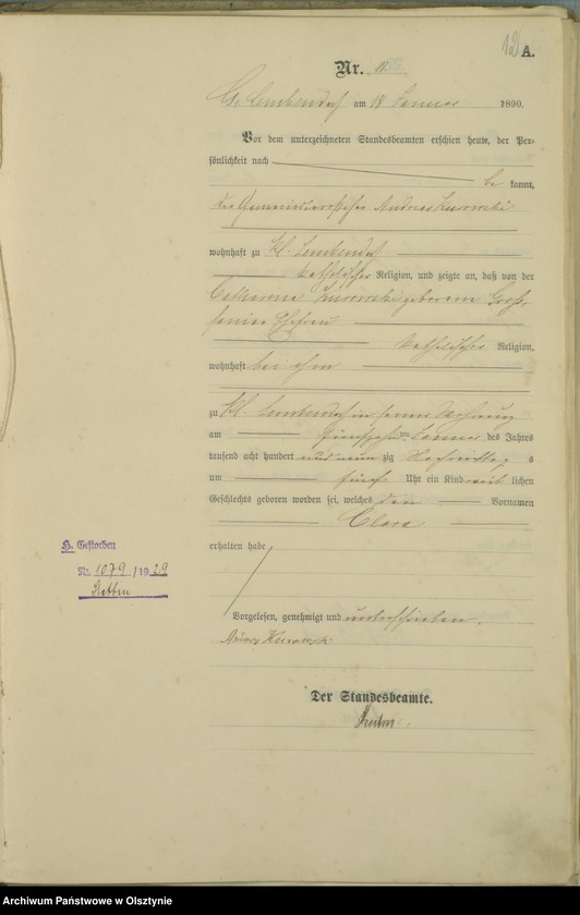 image.from.unit.number "Geburts-Haupt-Register Nr 1 - 127"