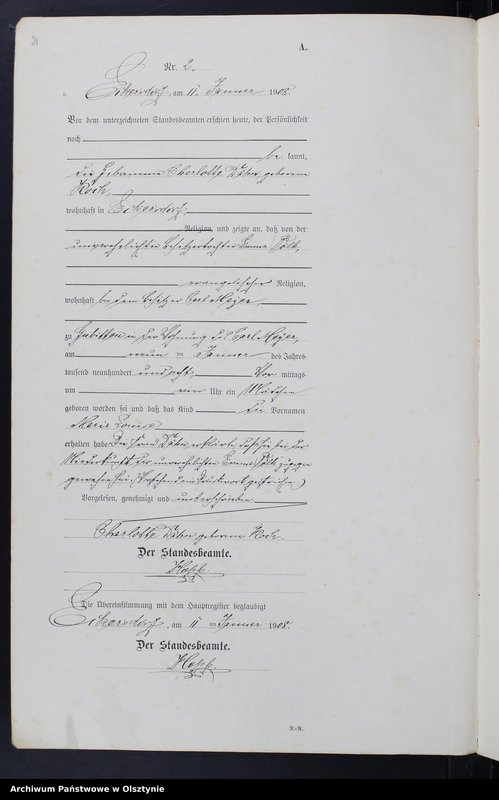 Obraz z jednostki "Geburts-Neben-Register Nr 1 - 81"