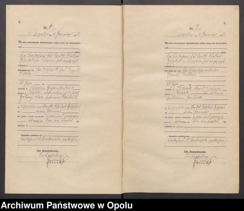 Obraz 6 z jednostki "[Rejestr zgonów] 1922 Tom I Nr 1-467"