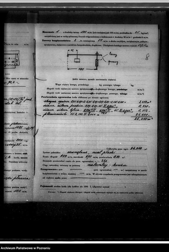 Obraz 12 z jednostki "Młyn parowy J. Grossa w Margoninie pow. Chodzieski /nadzór nad kotłem parowym nr fabr. 12618, woj. 5943/"