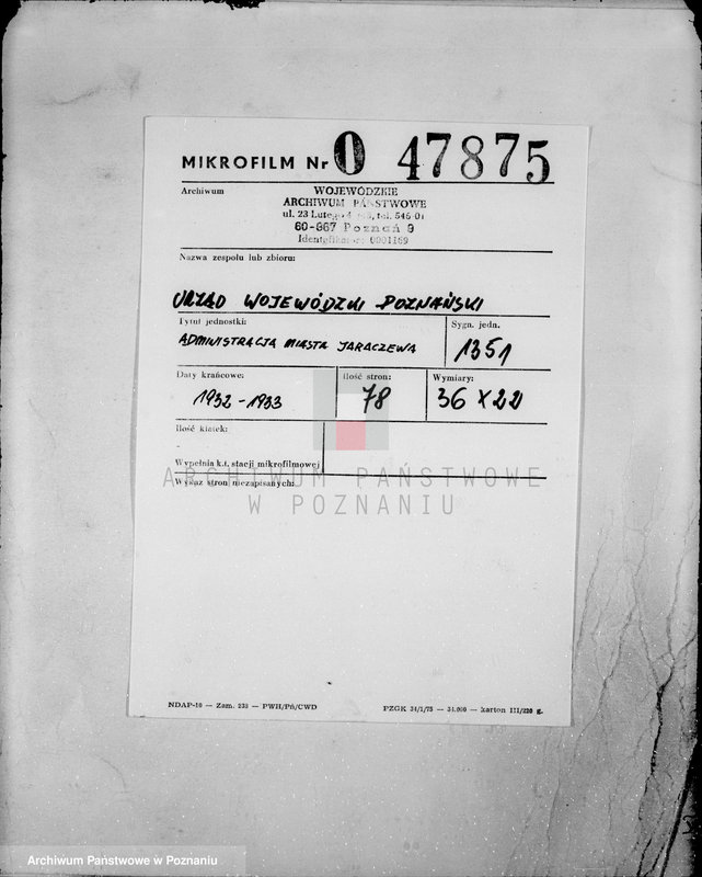 Obraz 2 z jednostki "Administracja miasta Jaraczewa"