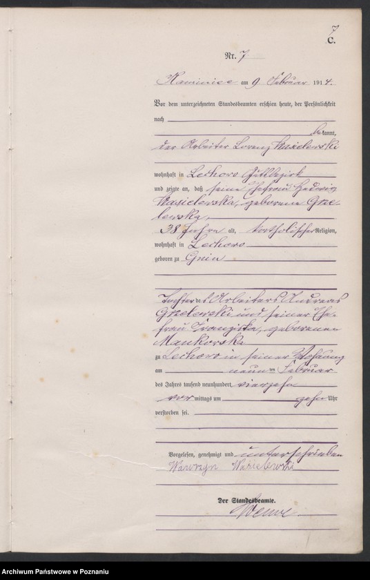 Obraz 9 z jednostki "Sterbe-Haupt--Register"