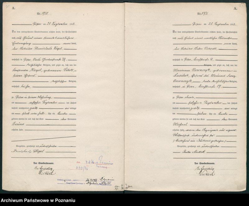 Obraz 13 z jednostki "Księga miejscowa urodzeń tom V -VI [Rejestr główny urodzeń]"