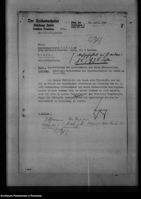 Obraz 12 z jednostki "Unterbringung der Arbeitsämter"