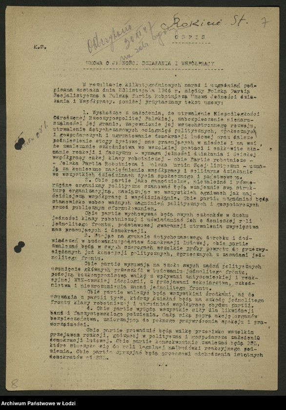 Obraz 8 z jednostki "Instrukcje [i okólniki] międzypartyjne CKW PPS i KC PPR"