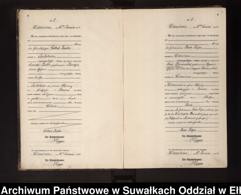 image.from.unit.number "Geburts-Neben-Register des Preussischen Standes-Amtes Widminnen Kreis Loetzen"