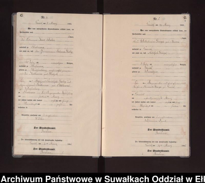 image.from.unit.number "Sterbe-Neben-Register des Königlichen Preussischen Standes-Amtes Gneist Kreis Loetzen"