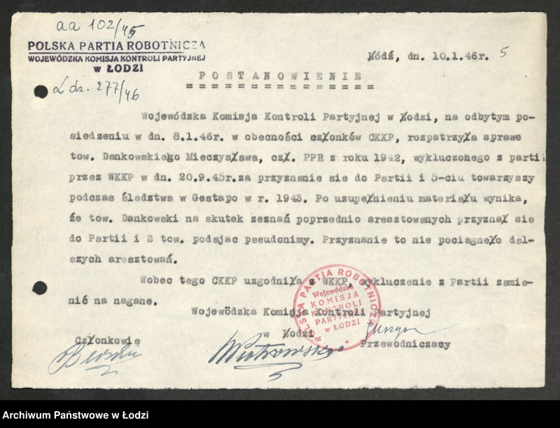 Obraz 6 z jednostki "Postanowienia [i oskarżenia] Komisji"