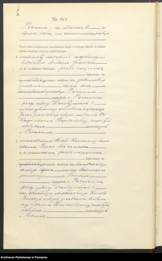 Obraz 8 z jednostki "Księga miejscowa małżeństw tom III [Rejestr główny małżeństw]"