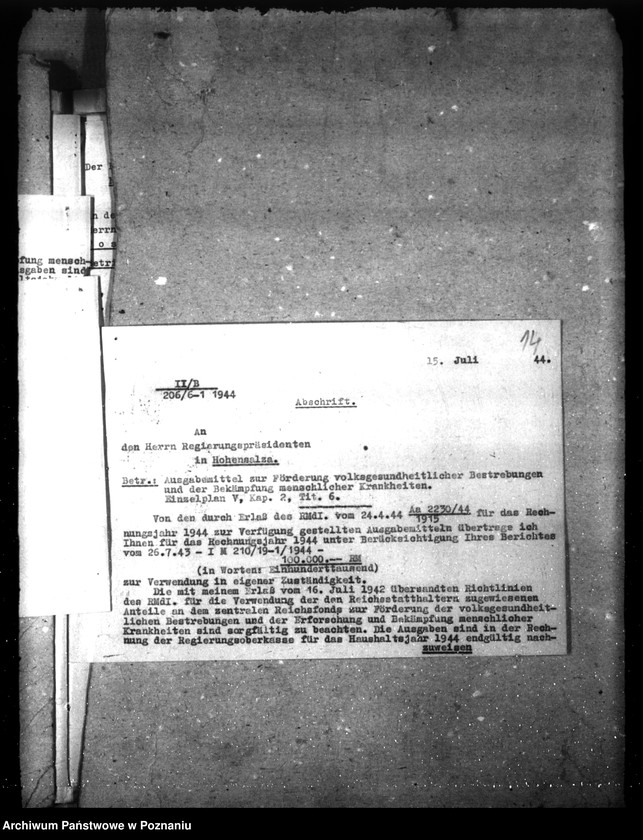 Obraz 18 z jednostki "Haushaltsmittel"