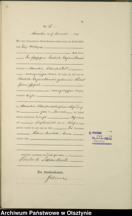 image.from.unit.number "Geburts-Haupt-Register Tom I, Nr 1-398"