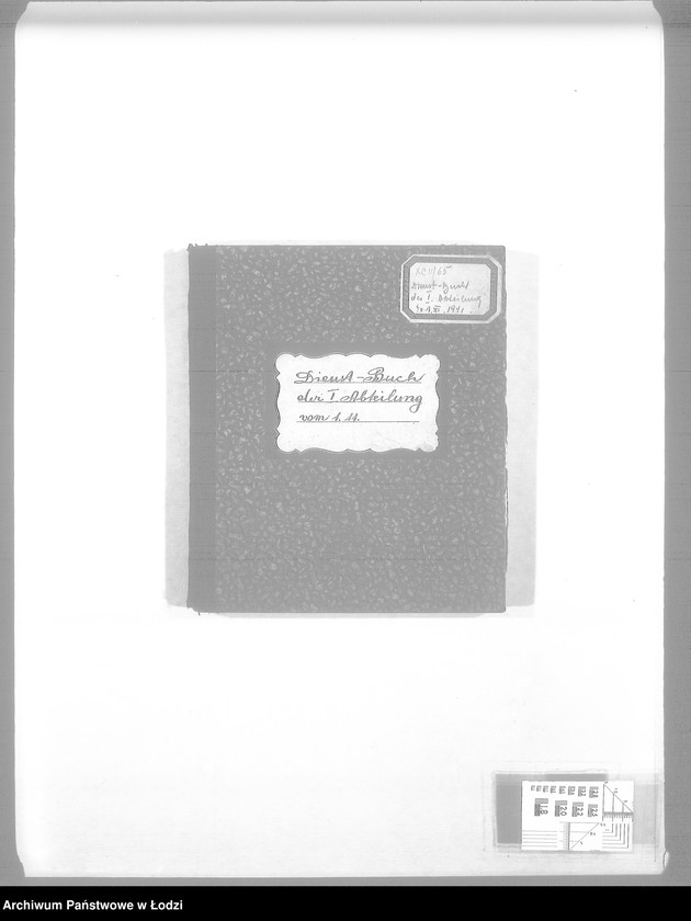 Obraz 4 z jednostki "Dienst-Buch der I Abteilung [Wykazy milicjantów pełniących dyżury w określonym dniu]"