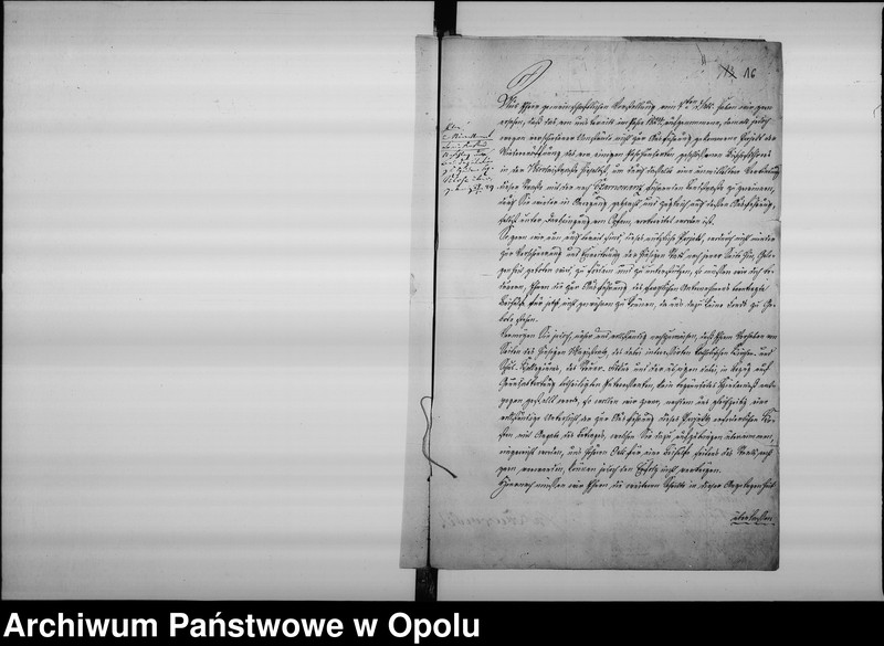Obraz 16 z jednostki "Acta des Magistrats zu Oppeln betreffend: die Eröffnung des Nikolaithores de Anno 1843"