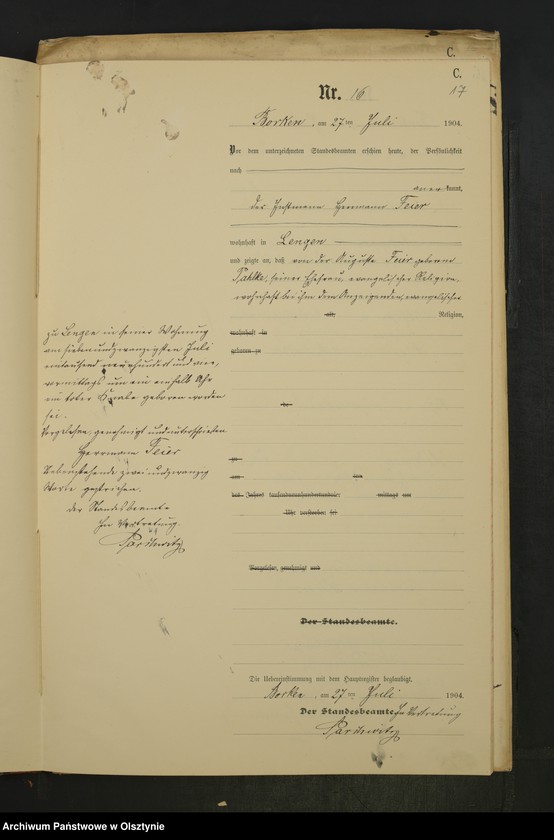 image.from.unit.number "Sterbe-Neben-Register Nr 1 - 38"