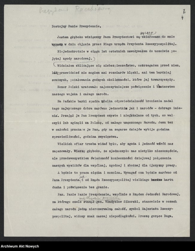 image.from.unit.number "Raczkiewicz Władysław; Załączniki: telegram S. Strakacza do W. Raczkiewicza (rękopis); L.22 (odpowiedzi - rękopis, maszynopisy)"