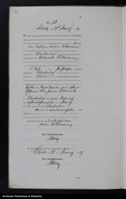 image.from.unit.number "Sterbe-Neben-Register Nr 1 - 22"