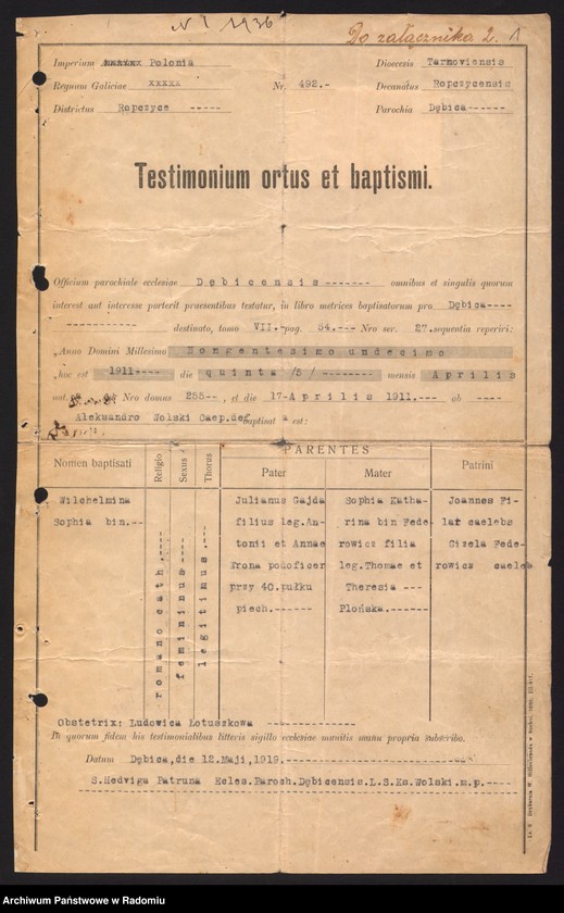 image.from.unit.number "[Alegata do akt zaślubionych parafii św. Jana w Radomiu za 1936 r.]"