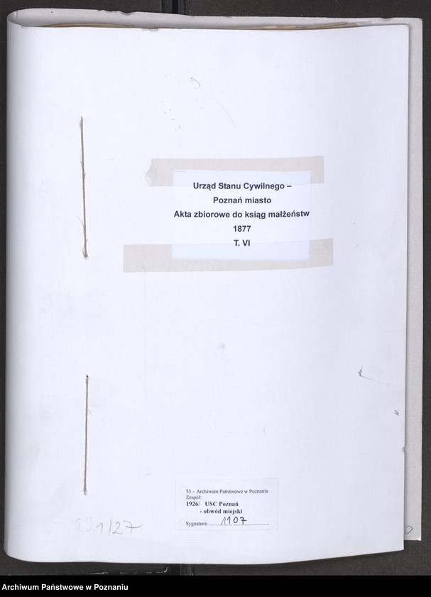 Obraz 2 z jednostki "Die von den Verlobten zum Aufgebot beigebrachten Urkunden pro 1877"