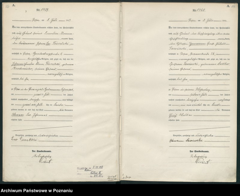 Obraz 16 z jednostki "Księga miejscowa urodzeń tom IV [Rejestr główny urodzeń]"