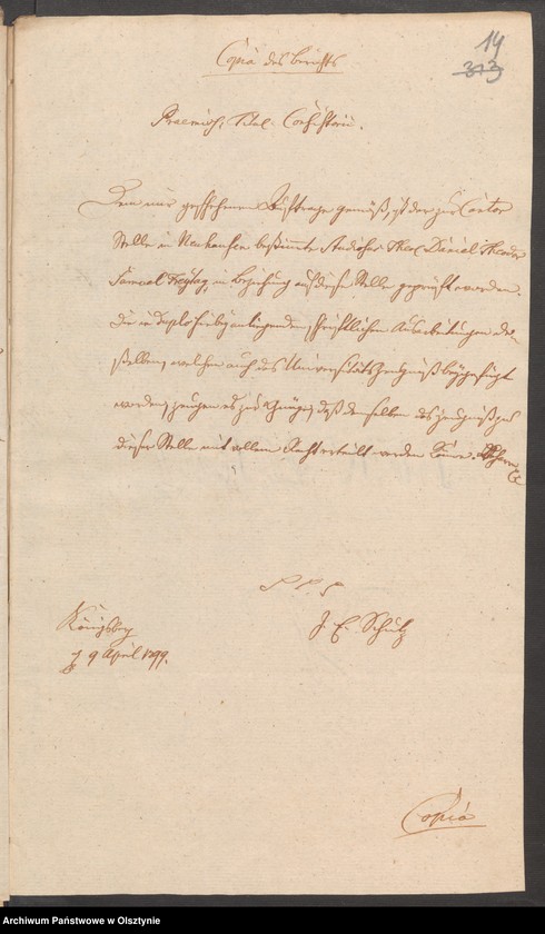 image.from.unit.number "Die Cantor und Organisten Stelle in Neuhausen [Romnowo]"