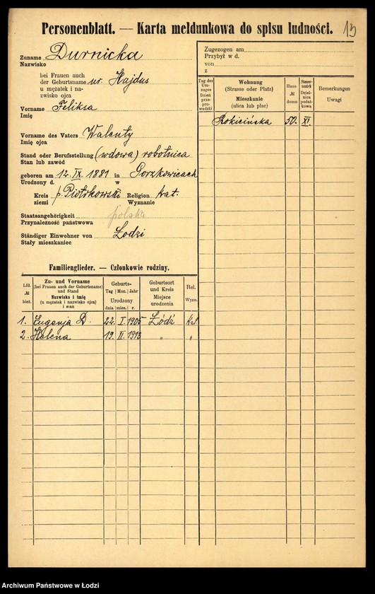 image.from.unit.number "[Spis ludności Łodzi] Durkowska - Dygas"