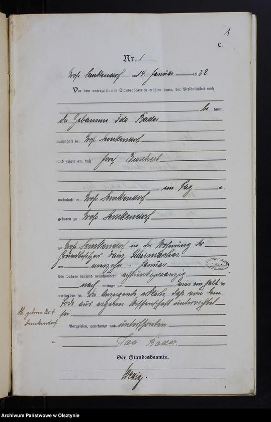 image.from.unit.number "Sterbe-Haupt-Register Nr 1-25"