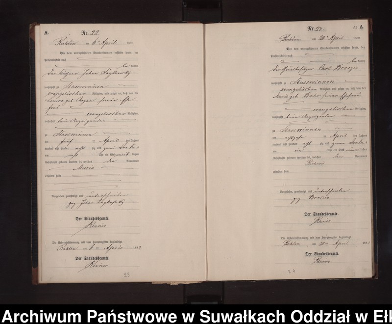 image.from.unit.number "Geburts-Neben-Register des Preussischen Standes-Amtes Stasswinnen Kreis Loetzen"