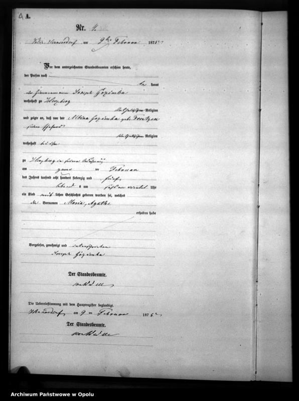 image.from.unit.number "Geburts-Neben-Register des Standesamtsbezirks Hennersdorf [1875]"