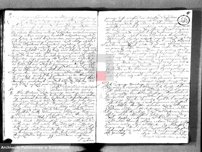 Obraz 12 z jednostki "Akta małżeństwa gminy wigierskiey od 1-go maja 1811 do dnia ostatniego kwietnia 1812 roku"