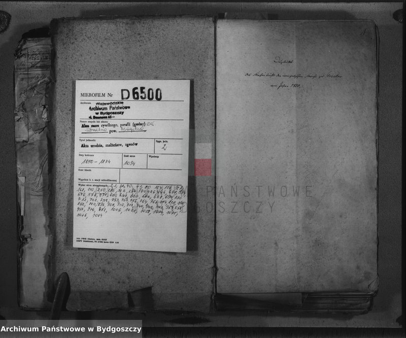 image.from.unit.number "Duplicate der Kirchenbücher von der evangelischen Kirche zu Strzelno"
