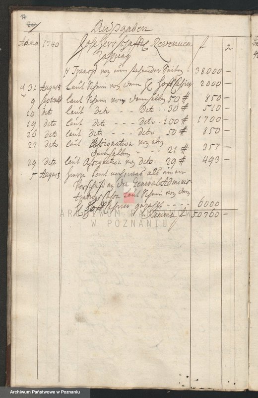 Obraz 19 z jednostki "Rechnung der Stadt Lissa; język niemiecki"